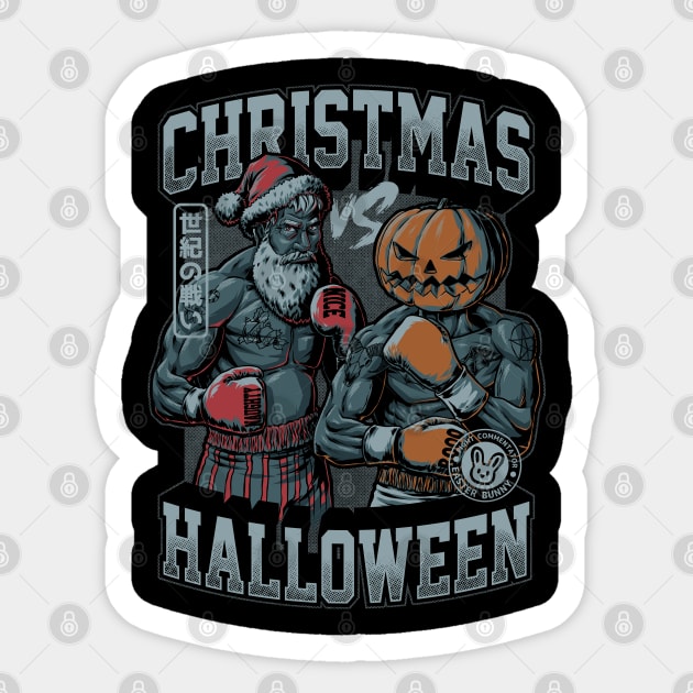 Christmas vs Halloween Sticker by Studio Mootant